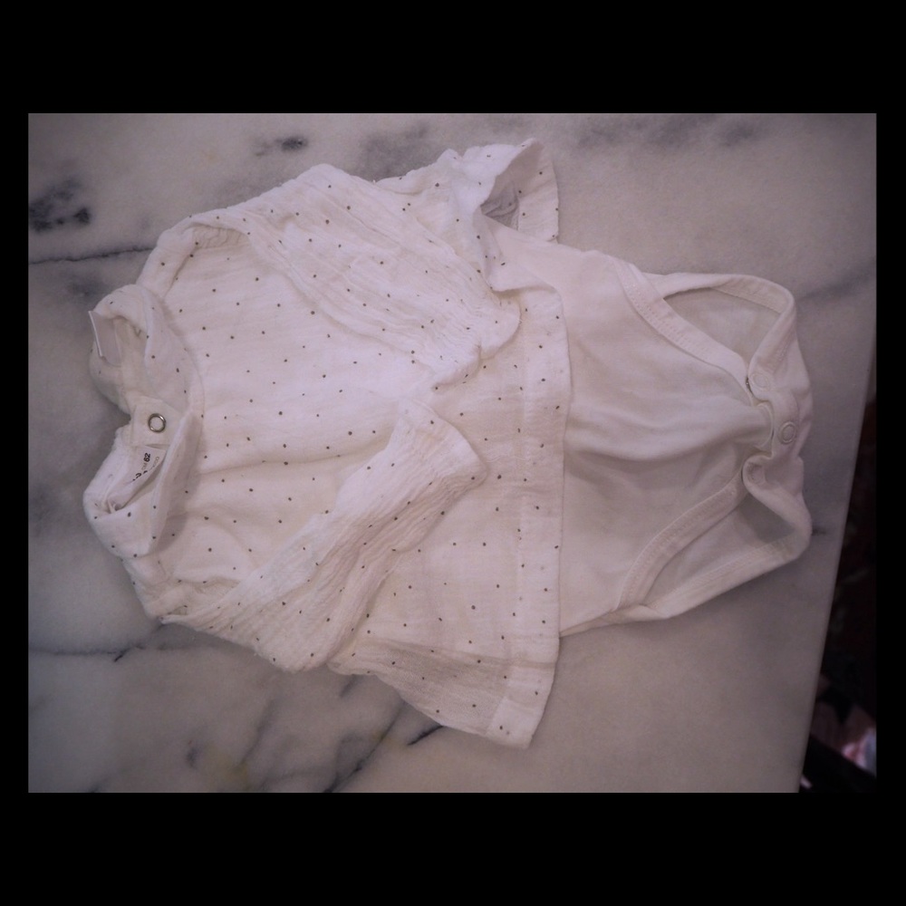 Beautiful baby Zara talk with bodysuit.
